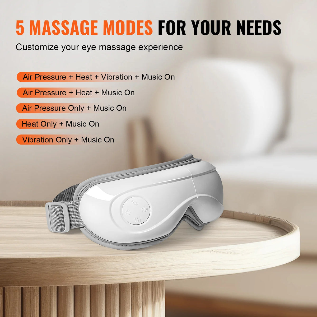 Heated eye massager with air compression and Bluetooth, view 6