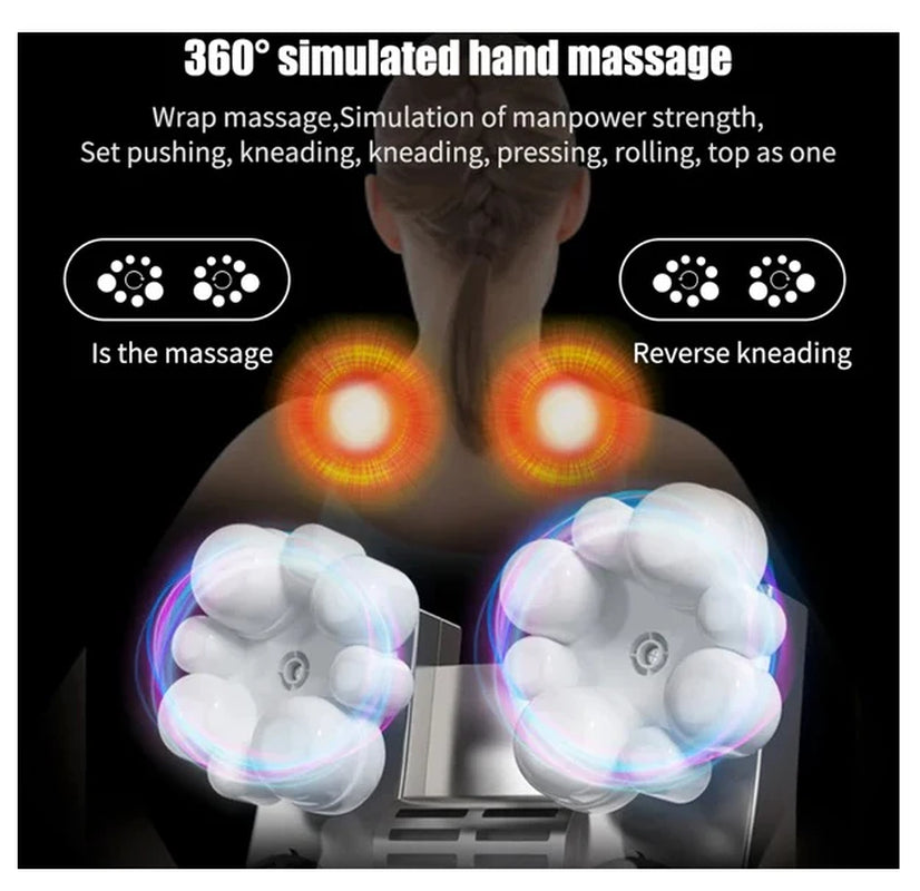 Shiatsu back, neck and shoulder massager with heat, view 4