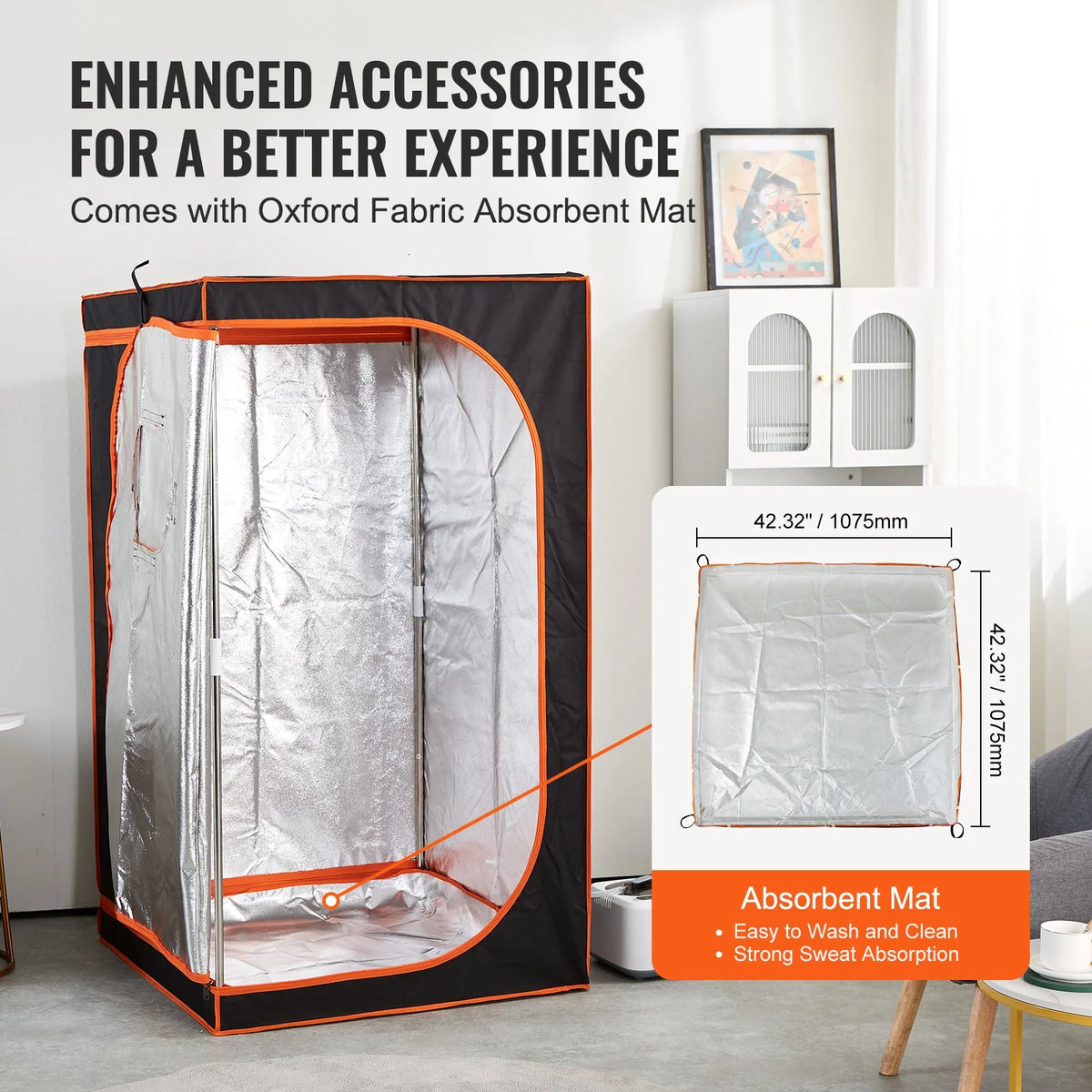 Portable steam sauna tent for home, view 5