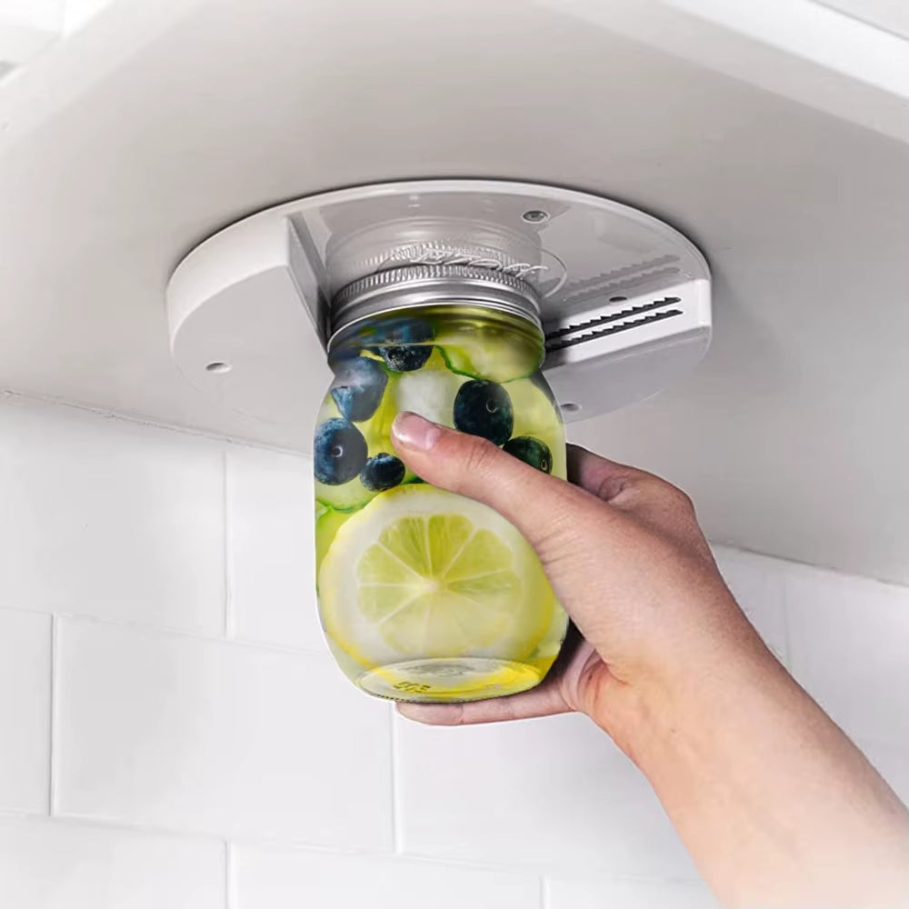 Under-cabinet one-hand jar opener, view 2