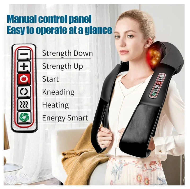 Shiatsu back, neck and shoulder massager with heat, view 5