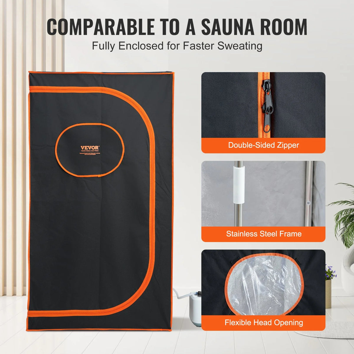 Portable steam sauna tent for home, view 6
