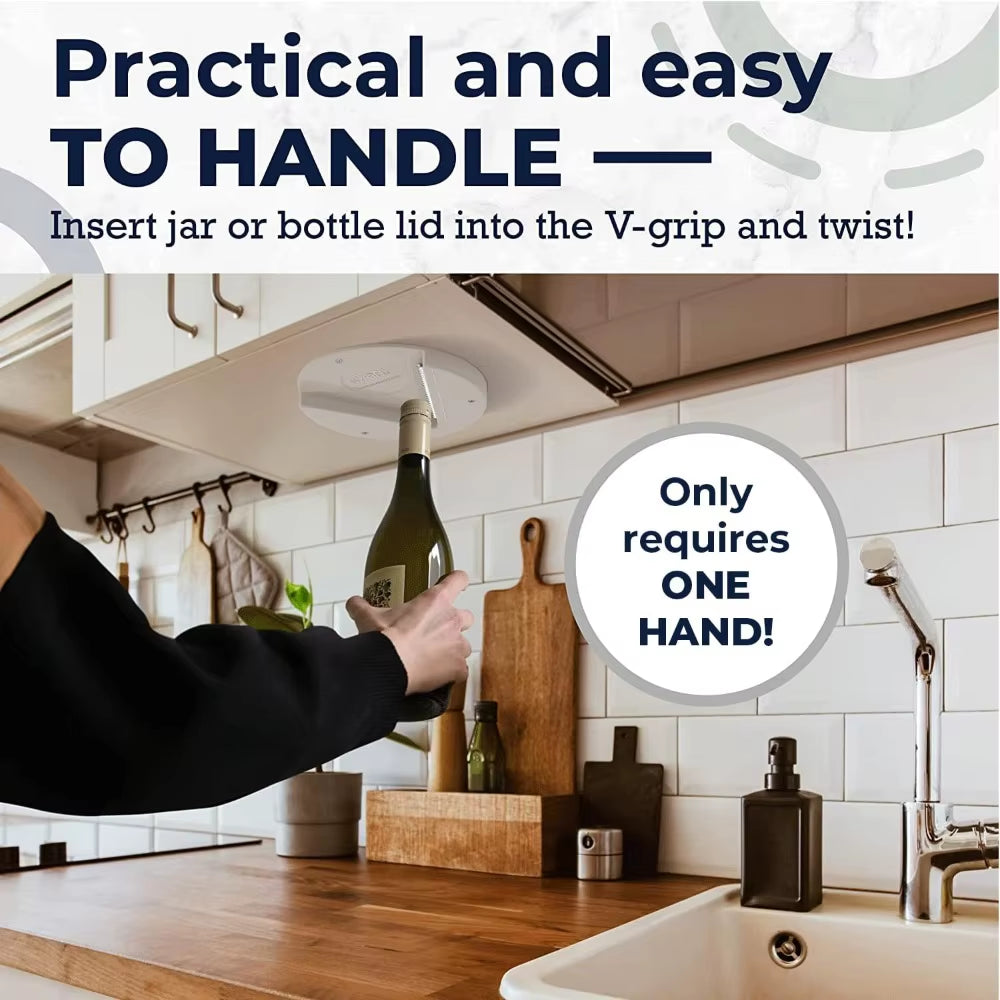 Under-cabinet one-hand jar opener, view 5